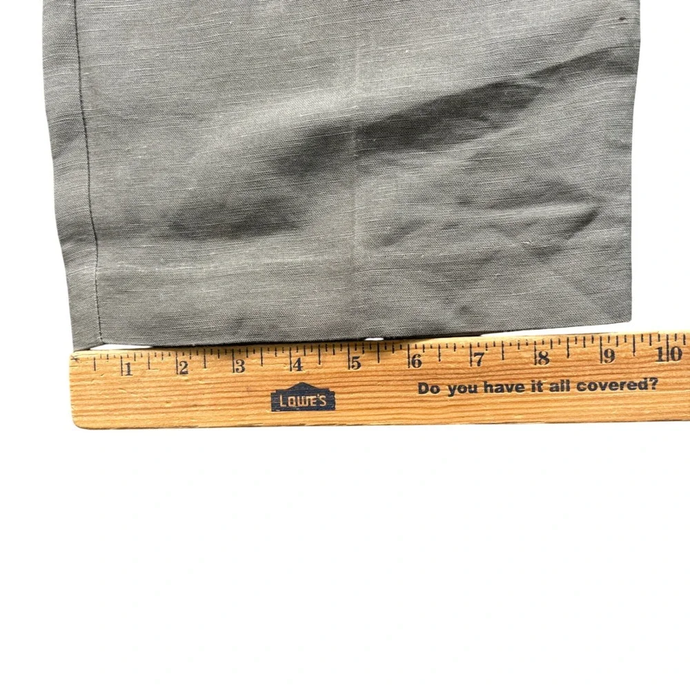 Savane Linen‎ Blend Pants Men 38x28.5 (Tag 38x30) Gray Straight Leg Flat Front